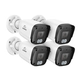 4PCS 5MP Full HD PoE IP Security Camera, Night Vision, Advanced Detection, IP67 Waterproof